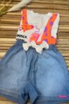conj. sort jeans girafa neon