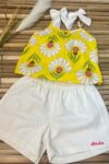 conj menina flores retro