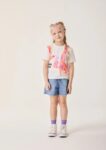 conj. sort jeans girafa neon
