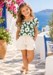 CONJUNTO VERDE TROPICAL SHORT LINHO -IA